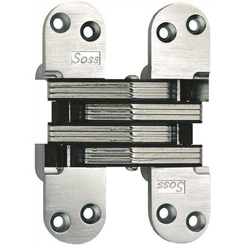 1-3/8 in x 5-1/2 in. Satin Chrome Invisible Hinge