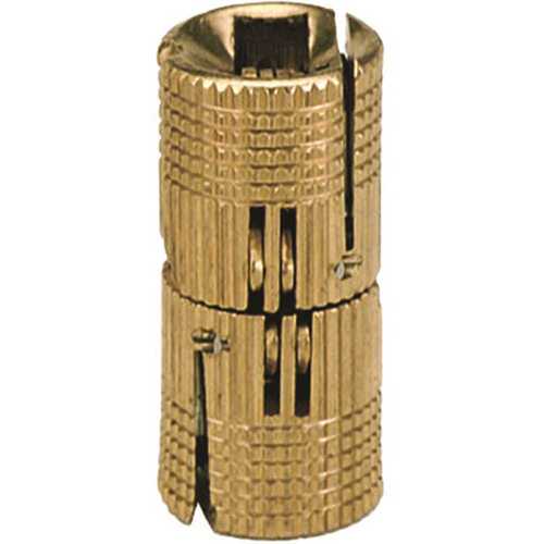 0.551 in. x 0.551 in. Solid Brass Barrel Hinge