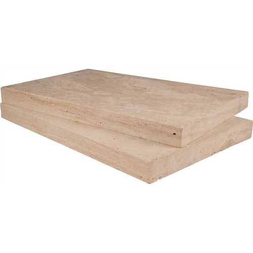 2 in. thick 0.16 in. x 24 in. Tuscany Beige Travertine Pool Coping (2.67 sq. ft.)