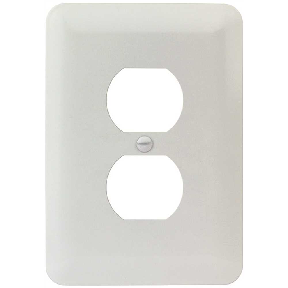 Titan3 Technology TPMSMW-D White Smooth 1-Gang Duplex Maxi Metal Wall Plate