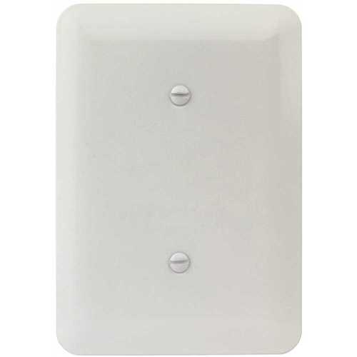 White Smooth 1-Gang Blank Maxi Metal Wall Plate - pack of 25