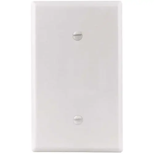 White Smooth 1-Gang Blank Standard Metal Wall Plate - pack of 25