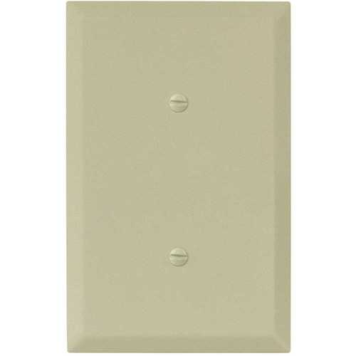 Titan3 Technology TPMTJI-B-XCP20 Ivory Textured 1-Gang Blank Jumbo Metal Wall Plate - pack of 20