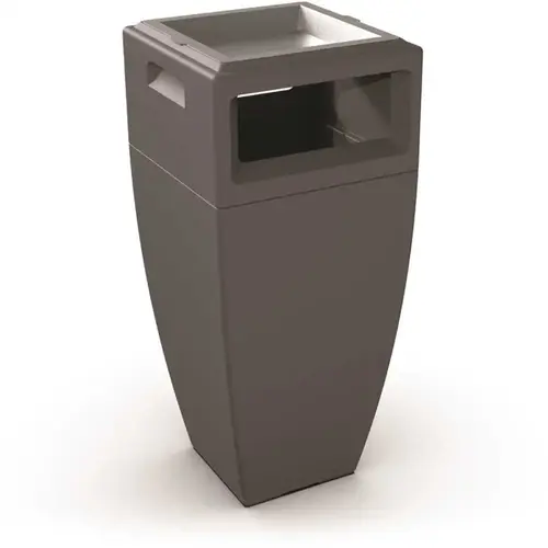 Kobi Waste Bin w/Ash Tray 24 gal. Graphite Grey Commercial Trash Can Color/Finish Family