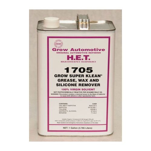 Grow Automotive 1705-01 Grease Wax and Silicone Remover, 1 gal, 1 VOC