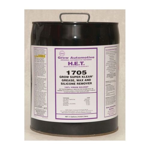 Grow Automotive 1705-05 Grease Wax and Silicone Remover, 5 gal, 1 VOC