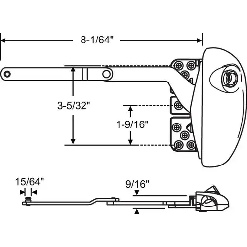 RH ROTO PRO-DRIVE OPERATOR SPLIT ARM-G2 ALMOND