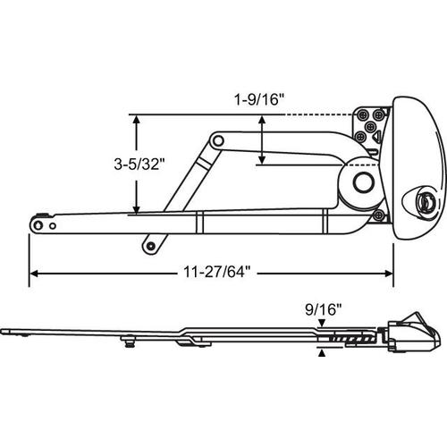 RH PRO-DRIVE DUAL ARM OPERATOR EARTH BROWN