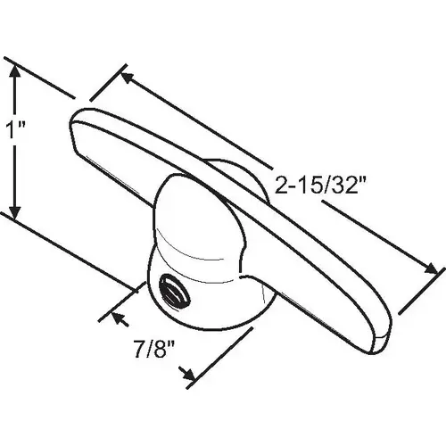 Crank Handle White 3/8-11 Spline Style