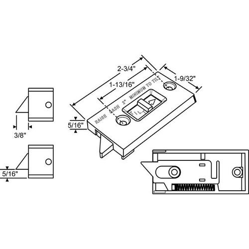 USE 83-526WA LH WHITE TILT LATCH ASSY