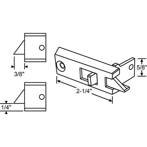 TILT LATCH WHITE NEW STYLE BETTER BILT 540/740 SERIES RHM P/N: HWL-176-RH-WH