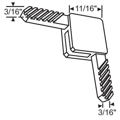 C-SASH EXTERNAL CORNER BRONZE