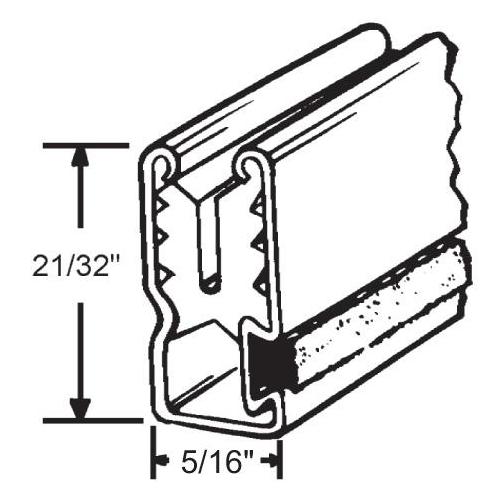 CTN C SASH WHT 12ft 2inUNIVERSAL 12'-2" LENGTHS ACCEPTS GLASS UP TO 1/8" THICK - pack of 100