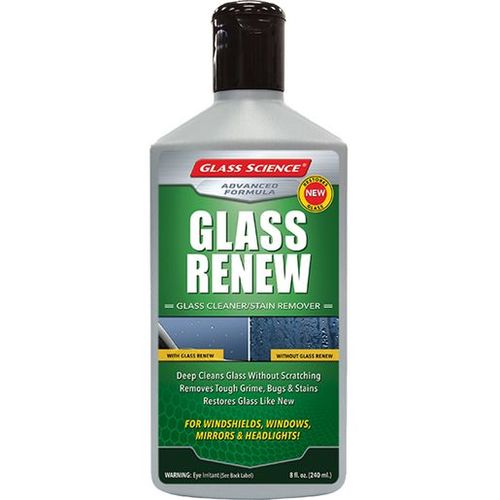 Glass Renew Cleanser and Stain Remover Deep Cleans Without Scratches, 8 oz