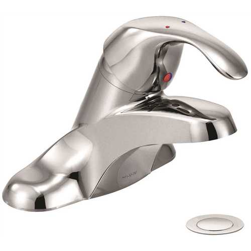 M-Bition 4 in. Centerset 2-Handle Vandal-Resistant Bathroom Faucet with 3/8 in. Connections in Polished Chrome