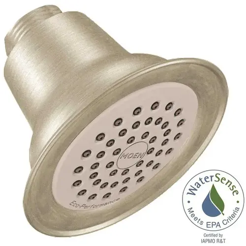 Easy Clean 1-Spray Patterns with 1.5 GPM 3.5 in. H Single Wall Mount Fixed Shower Head in Brushed Nickel