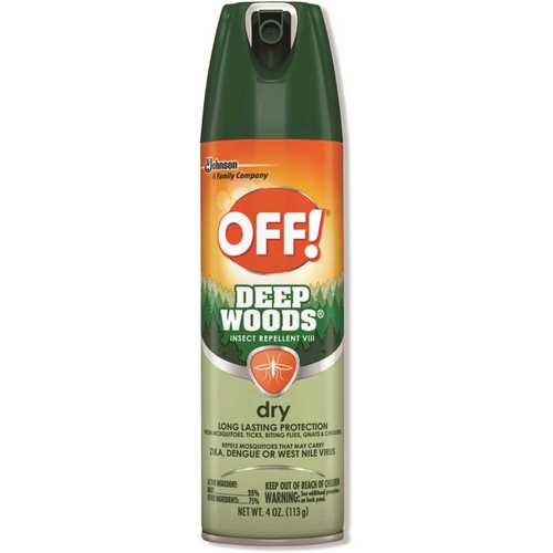 OFF! SJN315652 4 oz. Aerosol Deep Woods Dry Insect Repellent, Neutral
