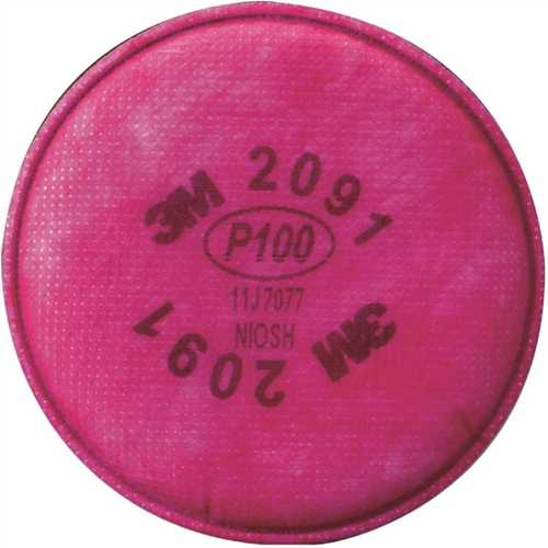 3M 2091/07000 Particulate Filter Replacement Respirator Cartridge - pack of 100