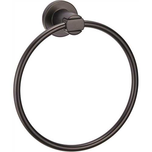 Design House 582692 Eastport Towel Ring in Matte Black