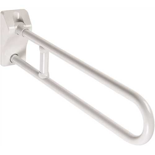 Ponte Giulio USA G41JCS47W1 33 in. Antimicrobial Vinyl Coated Folding Grab Bar in White