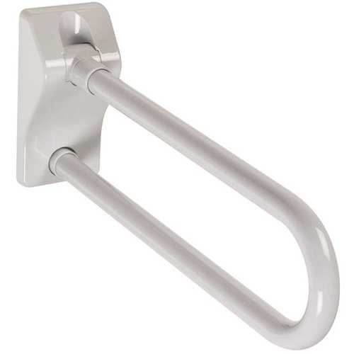 Ponte Giulio USA G41JCS03W1 27 in. Antimicrobial Vinyl Coated Folding Rotating Grab Bar in White