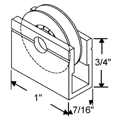 SLIDER ROLLER ASSY W/NYLON BB WHEEL