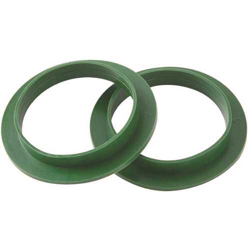 1-1/2 in. Sink Drain Pipe Flanged Rubber Washer - Pair Green