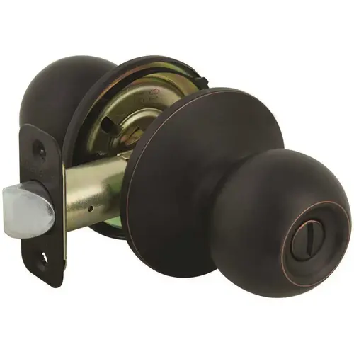 Saturn Aged Bronze Bed and Bath Door Knob