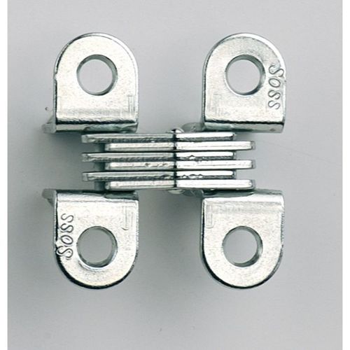 SOSS 303CUS26D 1/2" x 1-33/64" Medium Duty Invisible Hinge for 11/16" Doors Satin Chrome Finish Pair