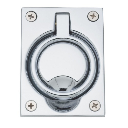 Baldwin 0395260 Flush Ring Pull, Polished Chrome