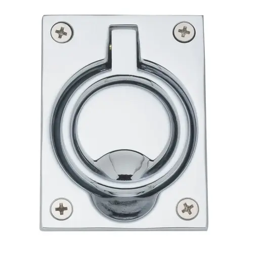 Flush Ring Pull, Polished Chrome