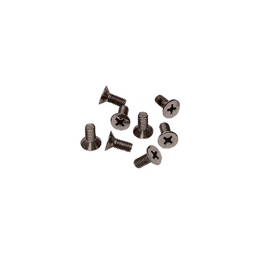 CRL P5120RB Oil Rubbed Bronze 5 x 12 mm Cover Plate Flat Head Phillips Screws - pack of 8