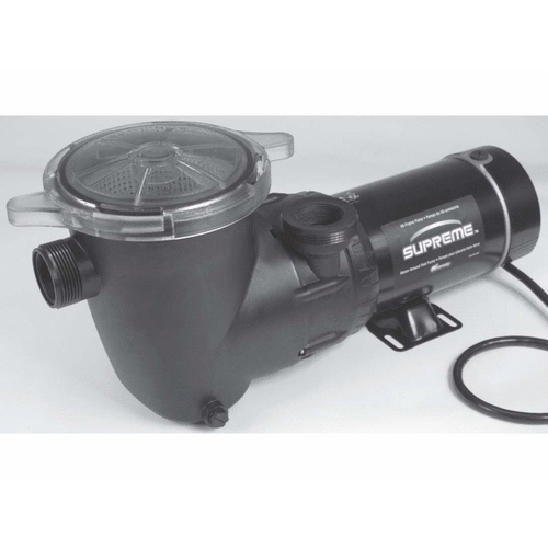 Supreme 48 Frame Horizontal Ag Pool Pump With 3' Twist-lock Cord 2hp 115v