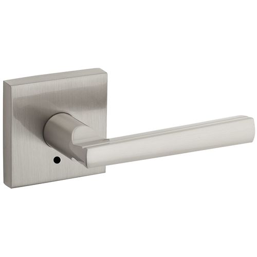 Montreal Square Privacy Door Lock with 6AL Latch and RCS Strike Satin Nickel Finish
