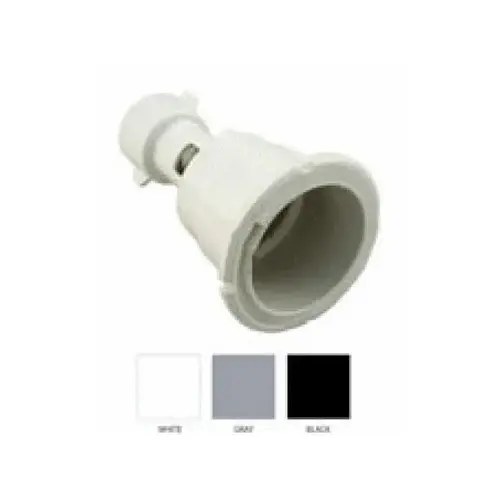 White Poly Storm Snap-in Style Wall Fitting