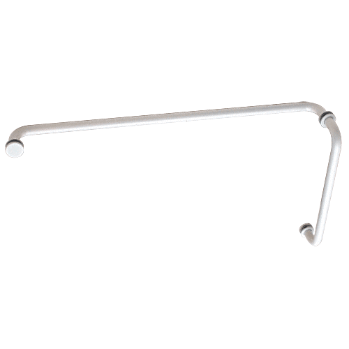 White 12" Pull Handle and 24" Towel Bar BM Series Combination With Metal Washers