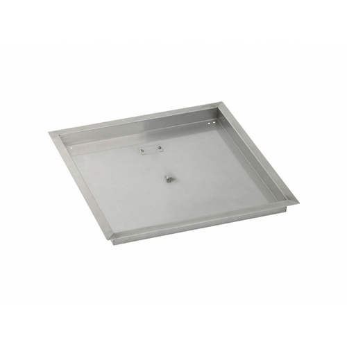 AMERICAN FIREGLASS INC SS-SQP-24 24" Square Stainless Steel Drop In Fire Pit Pan
