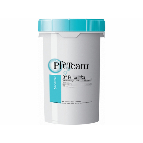 ProTeam C002419-PL50 50 Lb Drum 3" Pure Tabs Chlorine Tablets