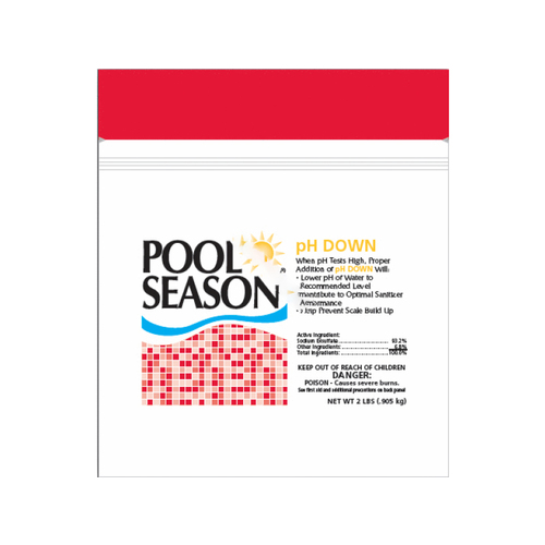 Pool Season PSS2-SN 50-7002 2# Pouch Pool Season Ph Down Off-white