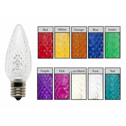 THE SOURCE INC LED-C9-TEL Seasonal Source C9 5 Diode Dim Teal Retro Bulb