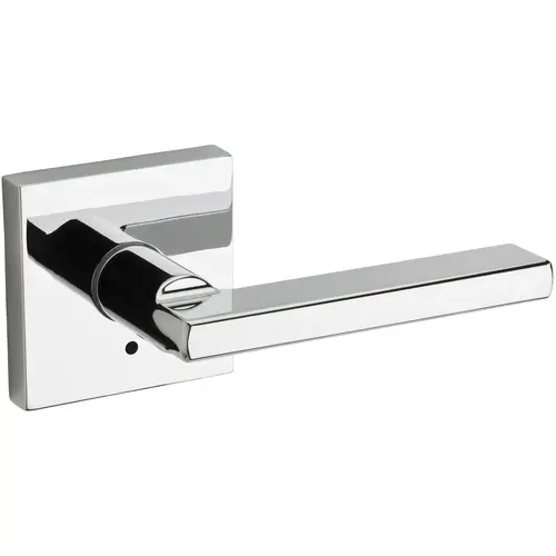 Halifax Square Privacy Door Lock with 6AL Latch and RCS Strike Bright Chrome Finish