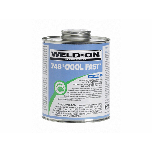 Weld-On 13654 4oz 748 Blue Pool Fast Mb Pvc Cement