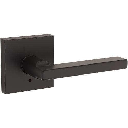 Halifax Square Privacy Door Lock with 6AL Latch and RCS Strike Iron Black Finish