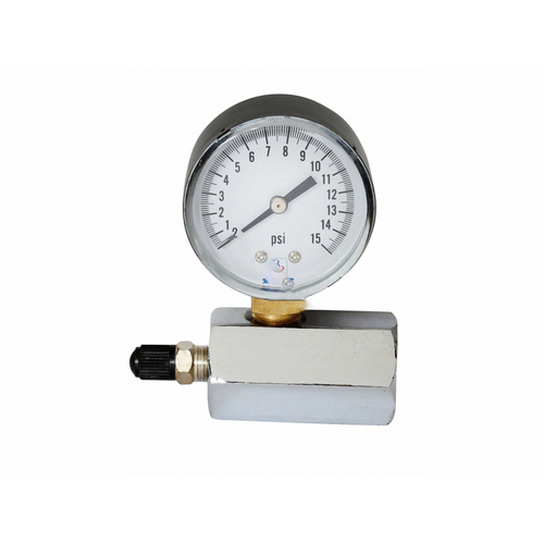 15# Test Gas Gauge With .75" Fpt Connection Silver