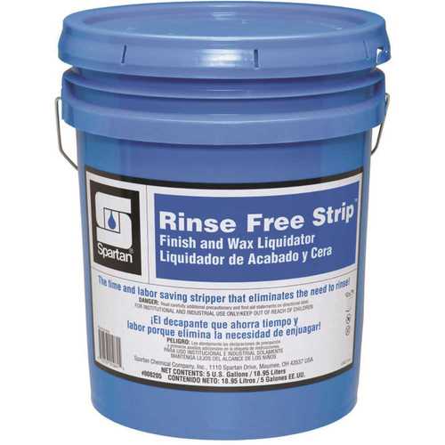 Rinse Free Strip 5 Gallon Mint Scent Floor Finish Remover Clear