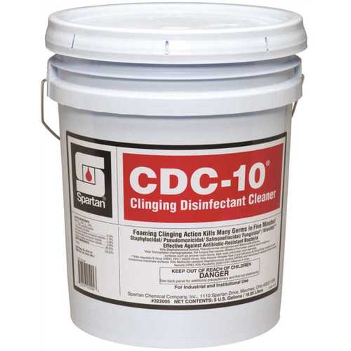 Spartan Chemical 322005 CDC-10 5 Gallon Floral Scent One Step Cleaner/Disinfectant