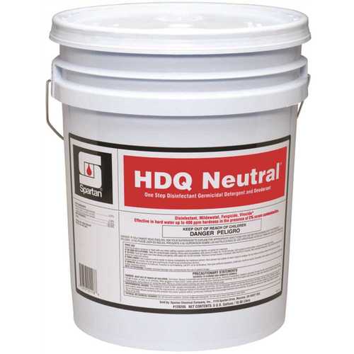 HDQ Neutral 5 Gallon Citrus Scent One Step Cleaner/Disinfectant Red