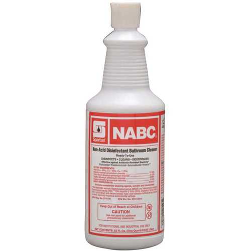 NABC 1 Quart Floral Scent Restroom Disinfectant No Dye Blue