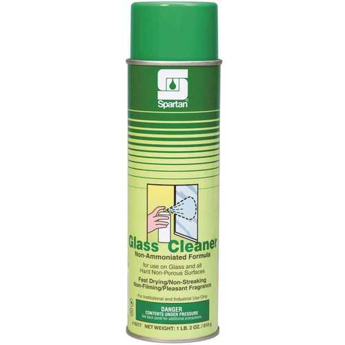 Spartan Chemical Co. 621700 18oz. Aerosol Can Spring Fresh Fragrance Scent Glass Cleaner