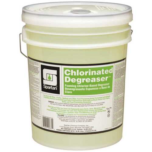 Chlorinated Degreaser 5 Gallon Food Production Sanitation Cleaner Light Yellow